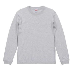 United Athle 5.6oz 長袖Tシャツ-リブ付き（アッシュ）