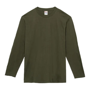 Printstar 5.6oz ヘビーウェイト長袖Tシャツ（アーミーグリーン）