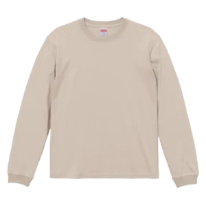 United Athle 5.6oz 長袖Tシャツ-リブ付き（サンドベージュ）