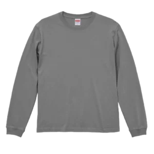 United Athle 5.6oz 長袖Tシャツ-リブ付き（ストーングレー）