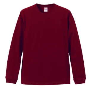 United Athle 5.6oz 長袖Tシャツ-リブ付き（バーガンディ）