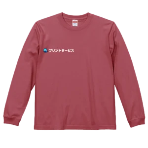 ヘイジーレッド・United Athle 5.6oz 長袖Ｔシャツ-リブ付き