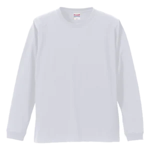 United Athle 5.6oz 長袖Tシャツ-リブ付き（ホワイト）