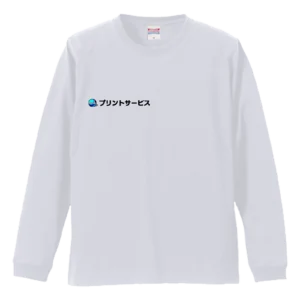 ホワイト・United Athle 5.6oz 長袖Ｔシャツ-リブ付き