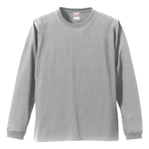 United Athle 5.6oz 長袖Tシャツ-リブ付き（ミックスグレー）