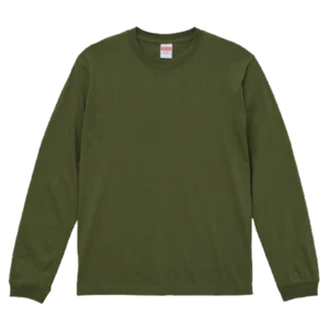 United Athle 5.6oz 長袖Tシャツ-リブ付き（ライトオリーブ）