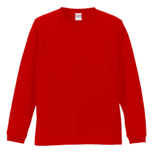 United Athle 5.6oz 長袖Tシャツ-リブ付き（レッド）