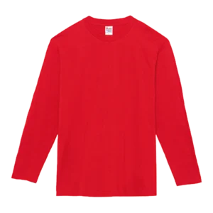 Printstar 5.6oz ヘビーウェイト長袖Tシャツ（レッド）