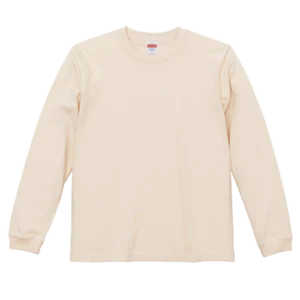 United Athle 5.6oz 長袖Tシャツ-リブ付き（ヴィンテージナチュラル）